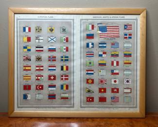 Vintage Flags Chart by The Amalgamated Press Limited