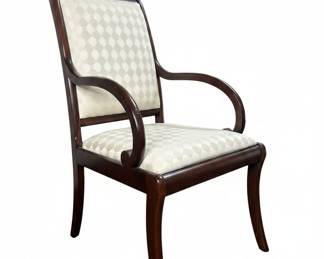 Vintage Henkel Harris Mahogany Dining Room Table and Upholstered Chairs