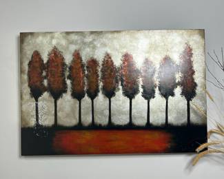 Contemporary Metal Tree Wall Art - 'Autumn Water's Edge' by Tim O'Toole