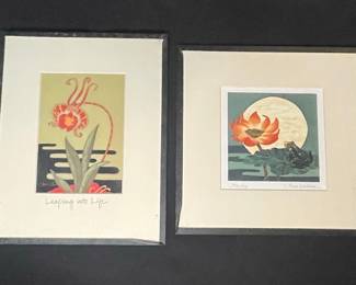Sybil Shane and Tara Sullivan "Leaping into Life" and "Love Song" Silk Reproduction Prints