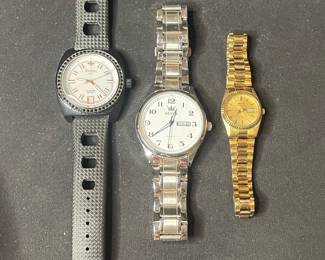 Zodiac 1882 "Sea Dragon" Quartz Dive Watch, OLEVS Day-Date Quartz Watch, and Seiko Quartz Day-Date Watch