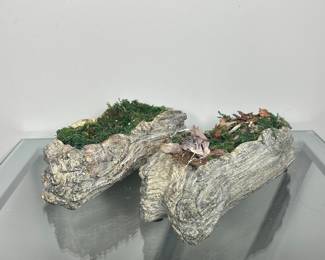 Faux Bois Log Planters