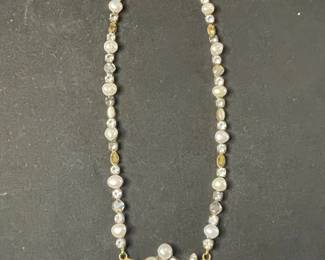 Sorrelli Crystal and Faux Pearl Necklace