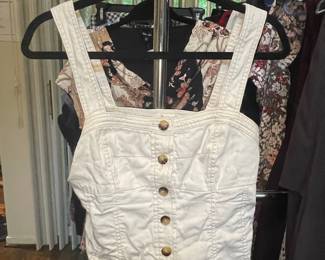 Pilcro and the Letterpress Denim Corset Top