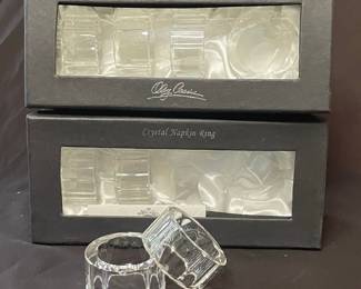 Oleg Cassini Crystal Napkin Rings