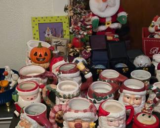 Lots of Christmas Mugs