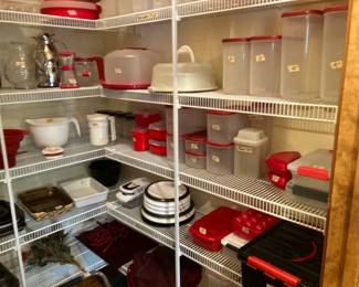 Pantry with storage containers