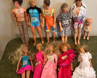 Vintage 70's Barbie and Ken dolls