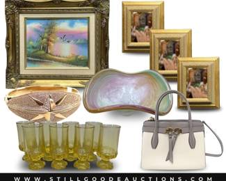 Satsuma, pilates machine, Christopher Radko, Astros collectbiles, exercise equipment, double jogging stroller, Kendra Scott jewelry, sail shades, canopy, Jefferson war nickels, bird figurine collection, turtle figurine collection, pet supplies,  and more!