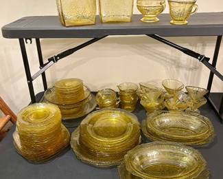 Amber Depression Glass Collection