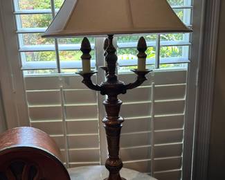 Traditional Three-Light Table Lamp