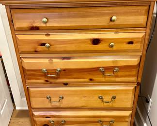 Solid Cedar/Knotty Pine 5-Drawer Chest