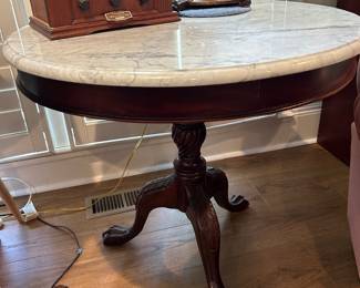 Marble Top Accent Table