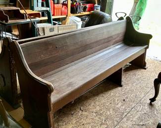 Matching Pair of Antique Church Pews