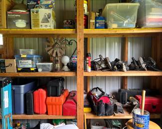 Tools, hardware, toolboxes, home improvement supplies, lighting, storage, and a variety of workshop and household essentials