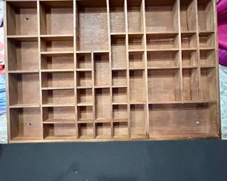 Antique Wooden Printer’s Type Case