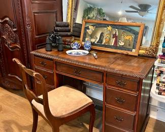 Traditional Executive Desk with Matching Chair