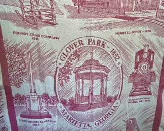 Vintage Marietta, Georgia Commemorative Throw