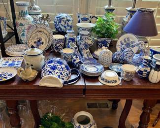 Blue & White Pottery & Decorative Collection