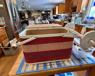 Vintage Red Picnic Cooler