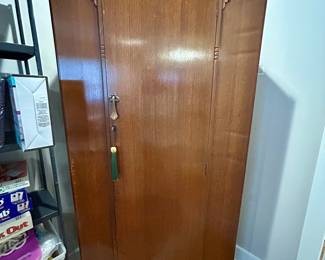 Vintage Art Deco Waterfall Wardrobe Cabinet