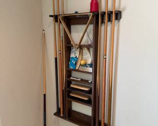 Pool Stick Holder, Pool Sticks 