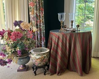 Candle Holders, Glass Top Table, Planters, Plant Stands 
