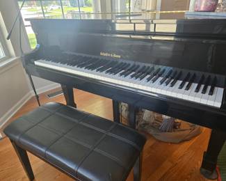 Schafer & Sons baby grand piano.