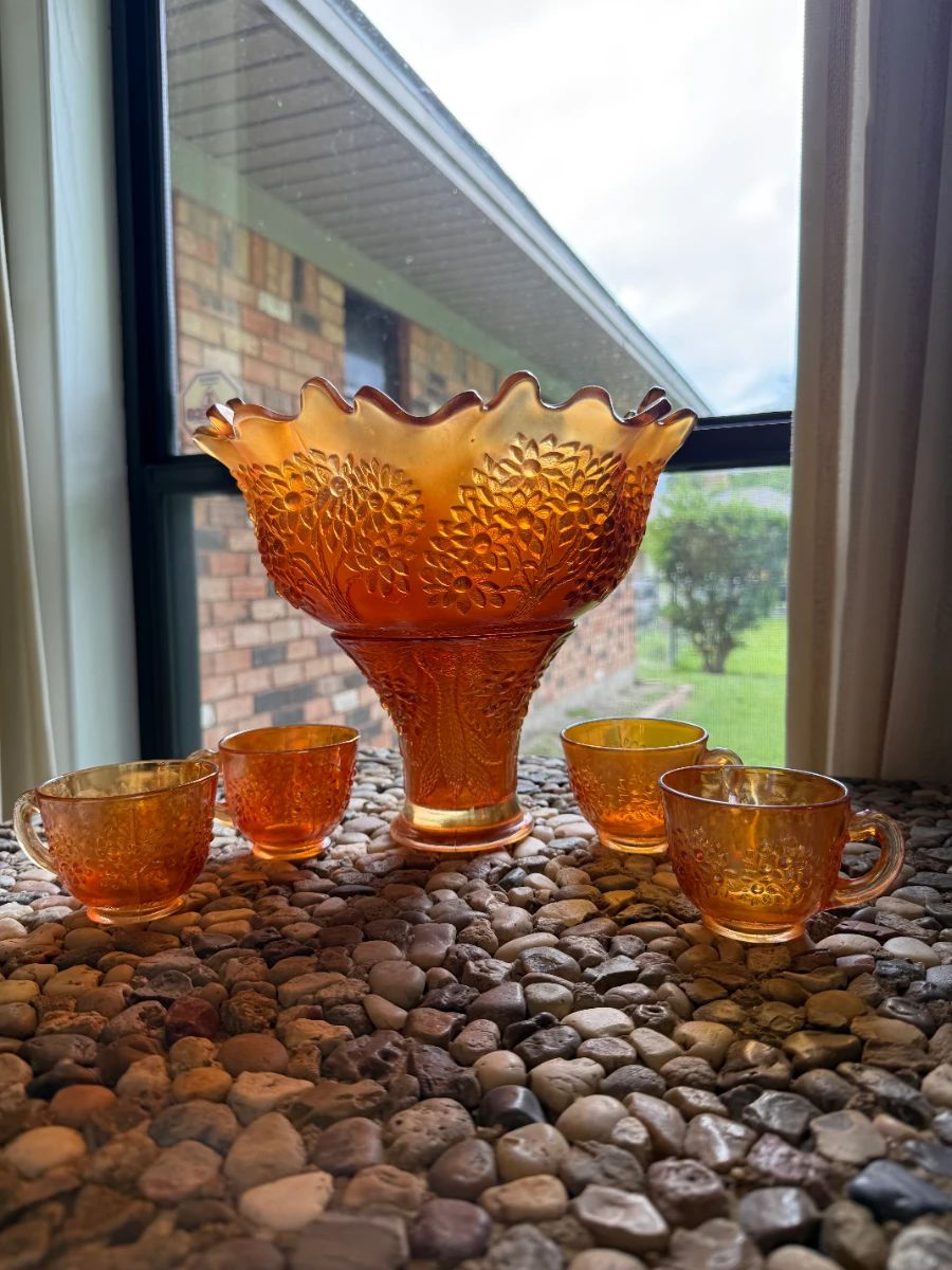 Fenton Punch Bowl Set