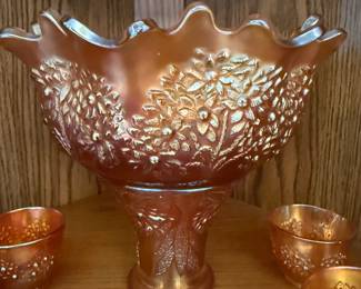 Fenton Punch Bowl Set