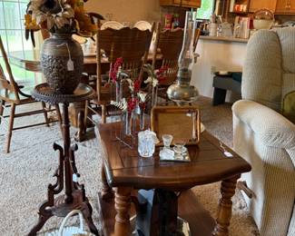 Solid Wood Side Table, plant stand