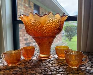 Fenton Punch Bowl Set