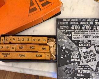 Vintage printing block to make signs