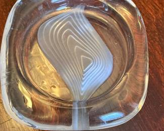 lalique crystal ashtray