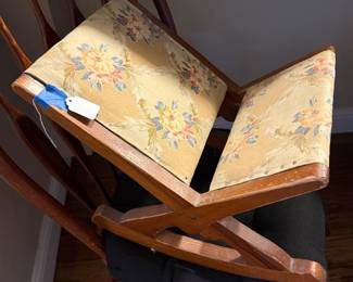vintage wooden footstool