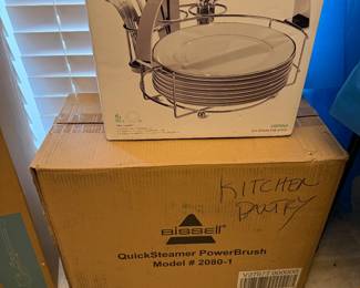 Bissell QuickSteamer Power Brush, Plate and flatware set