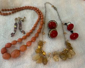 Vintage necklaces and earrings 