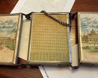 antique trifold pocket mirror