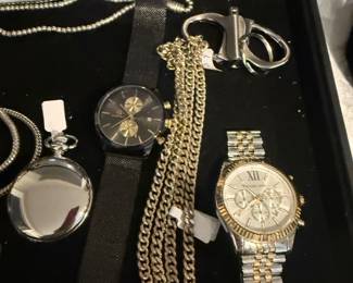 mens watches and necklaces