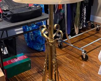 vintage brass floor lamp