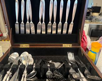 12 place settings stainless flatware