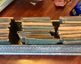 30 antique little leather book set