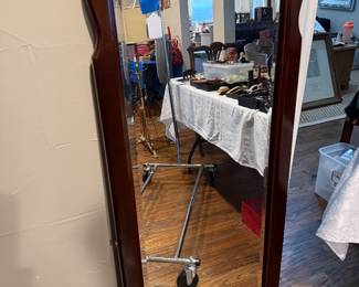 wood framed mirror