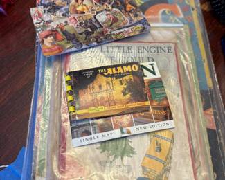 vintage post cards, travel brochures, pamplets