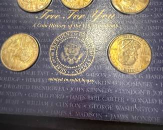brass president coins