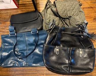 Gili Halo backpack, vintage leather purses