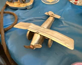 vintage tin airplane model/toy