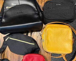 Yellow Louis Vuitton purse, backpack, fanny pack, coin purse