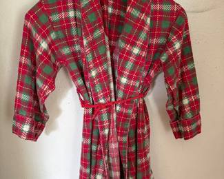Vintage Plaid Tom & Jerry Brand Flannel Children's Robe 