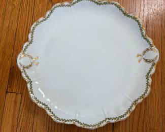 Limoges Holly Leaves & Berry Serving Patter 13"